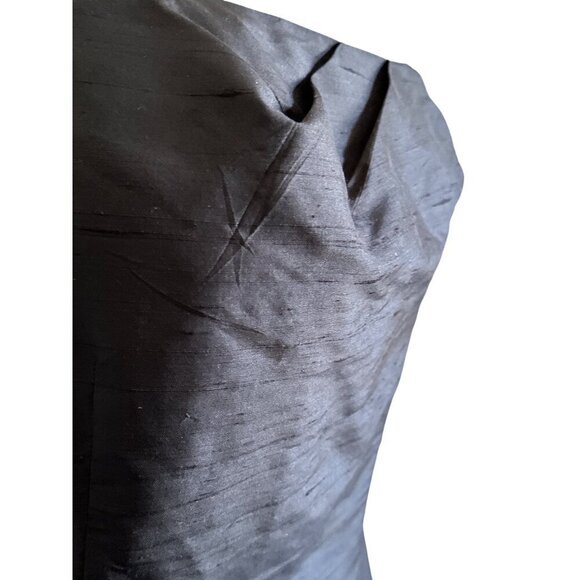Black Strapless Silk  Evening Dress Size 2 - Picture 10 of 11